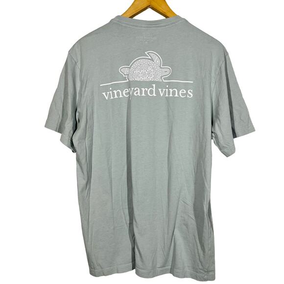 Vineyard Vines Short Sleeve Pocket Tee Turtle Casual Shirt Gray - M - Picture 1 of 4